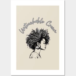 Black Woman Hair Untouchable Crown Posters and Art